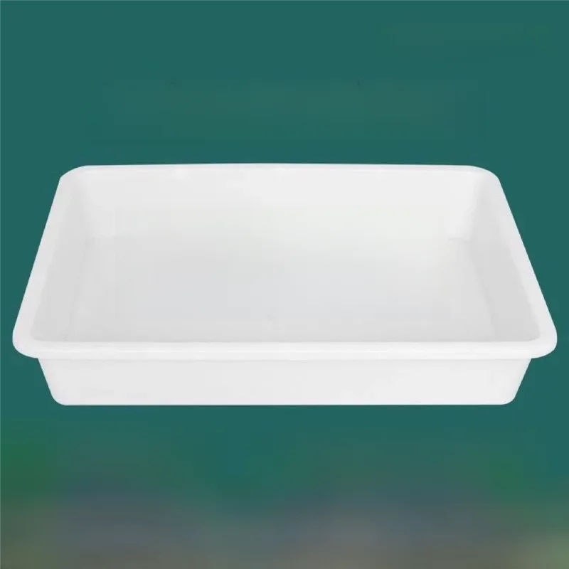 

White Plastic Box Rectangular Sna Box Hot Pot Box Storage Container Deep Tray Kitchen Home Organization Food Storage Box