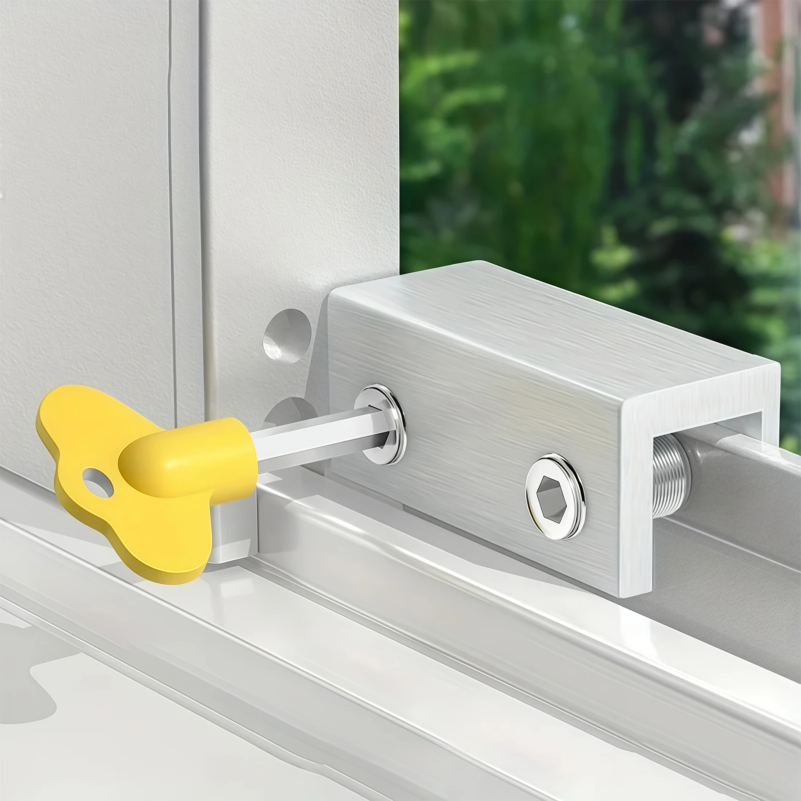 Aluminum Alloy Window Lock & Latch | Secure Window Lock for Screens & Doors | Child Safety Lock | Anti-Theft Window Limiter