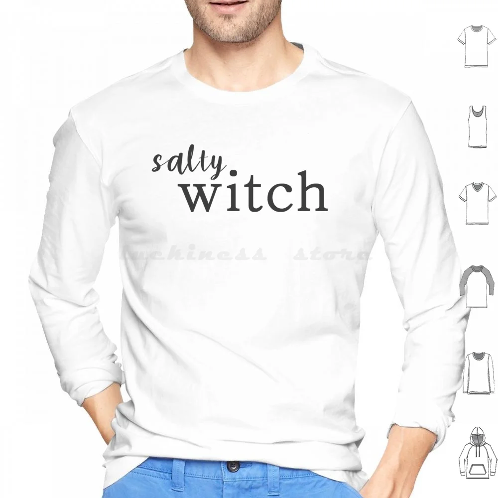 Salty Witch Hoodie cotton Long Sleeve Witch Feminism Feminist Witches Women Patriarchy Matriarchy Female Self Care