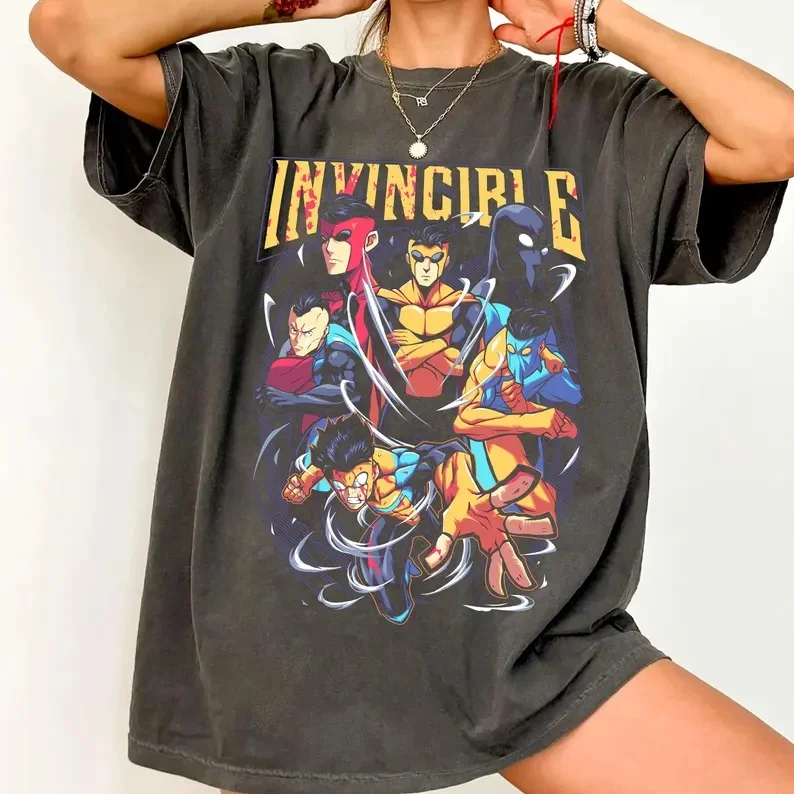 Hot Sale Invincible Omni-Man Nolan Grayson Graphic Cotton T-shirt 2026 Summer New Tee Loose Oversized Fashion Y2k Men Women Top
