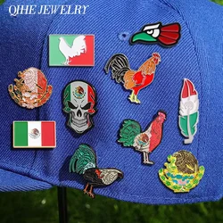 Cartoon Mexicaanse Metalen Hoed Pins Aangepaste Mexico Vlag Schedel Broche Golf Marker Hoed Clip Golf Hoed Badge Nationale Embleem Patriottische Pin