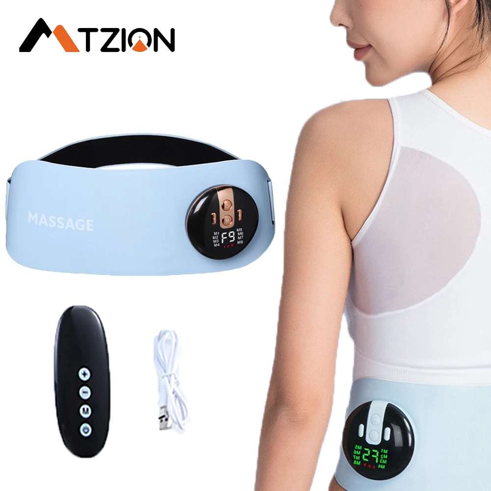 

9-Speed Massage Belt 3-Gear Electric Heating 8-Mode EMS Vibration Hot Compress Massager Electroestimulador Muscular Belly Warmer