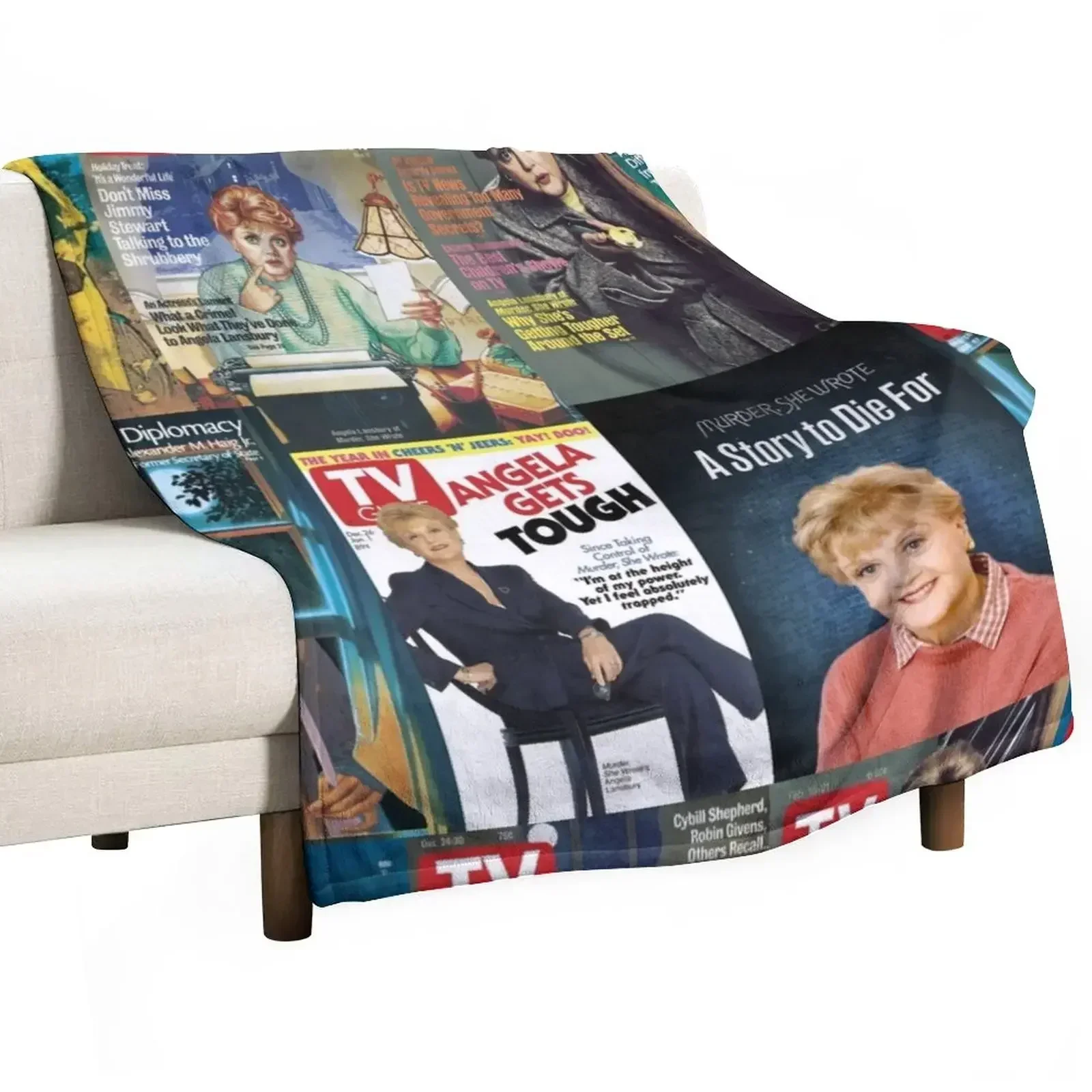 Angela Lansbury Throw Blanket Soft Big valentine gift ideas bed plaid Blankets