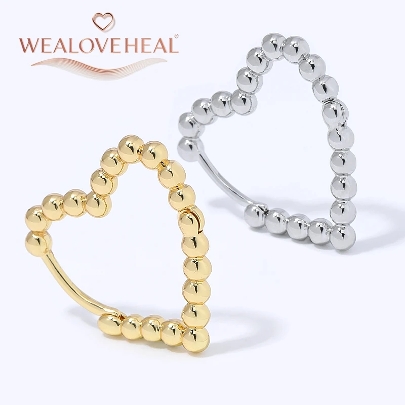 18K vergoldete Herzperlen-Huggie-Ohrringe für Frauen, minimalistische zarte Creolen, modischer Alltagsschmuck, Valentinstag- und Geburtstagsgeschenk – Detail 16