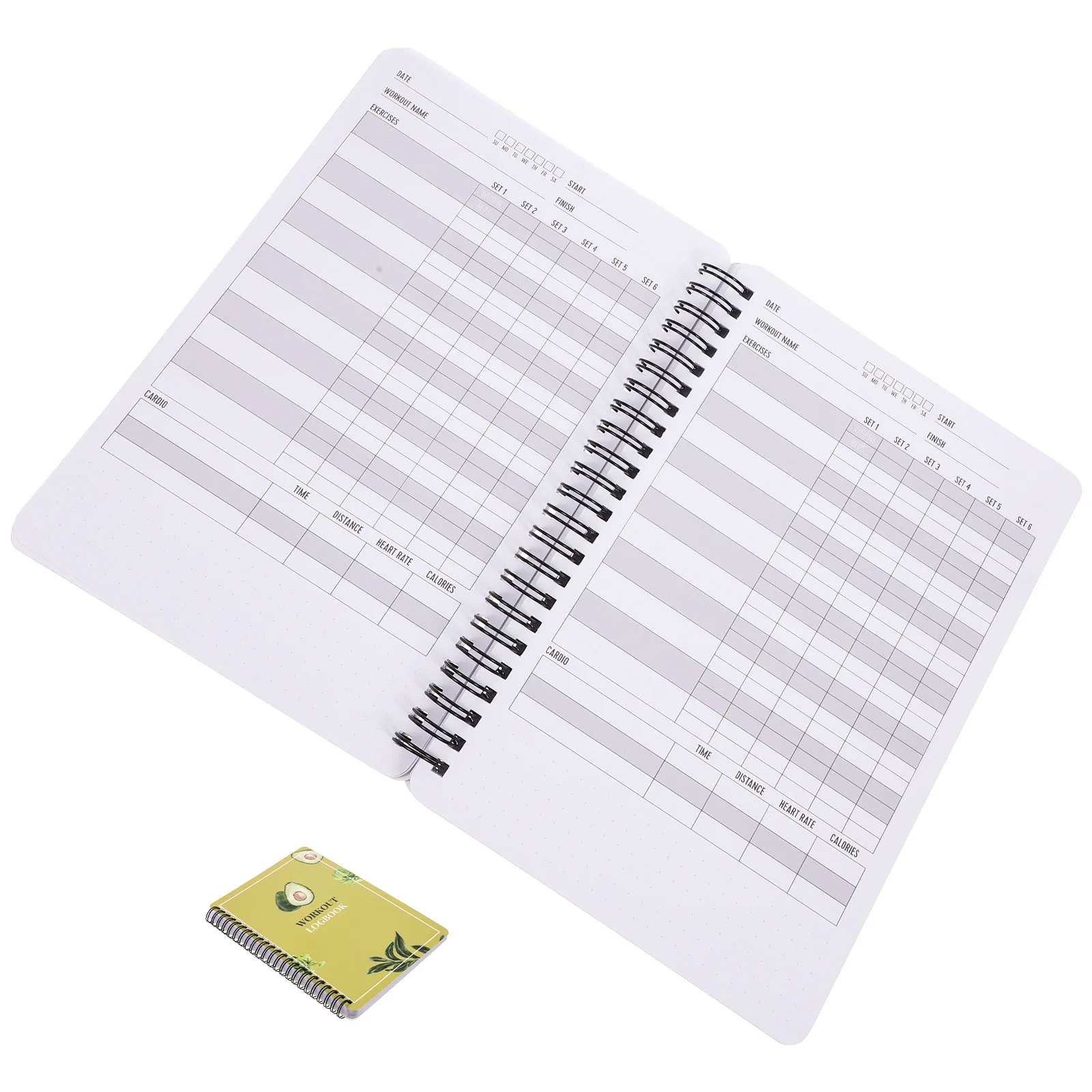 

Workout Notebook Fitness Journal Exercise Planner Gym Diary Sturdy Spiral Binding Track Monthly Checks Results Weekly