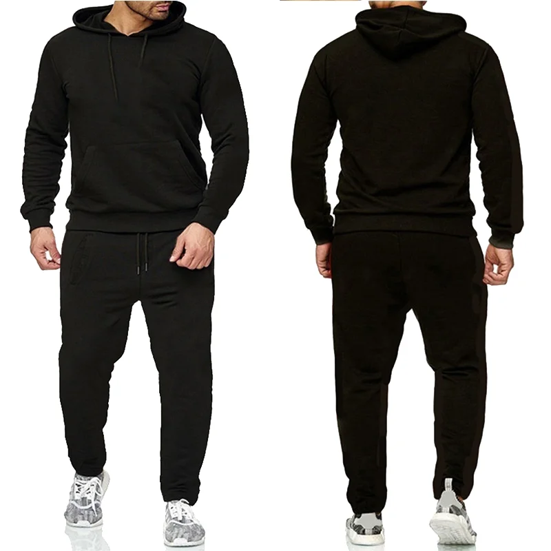 Sudadera con capucha para hombre y mujer, pantalones de chándal para gimnasio, Tops de Fitness, pantalones para correr, ropa deportiva, chándales, 2