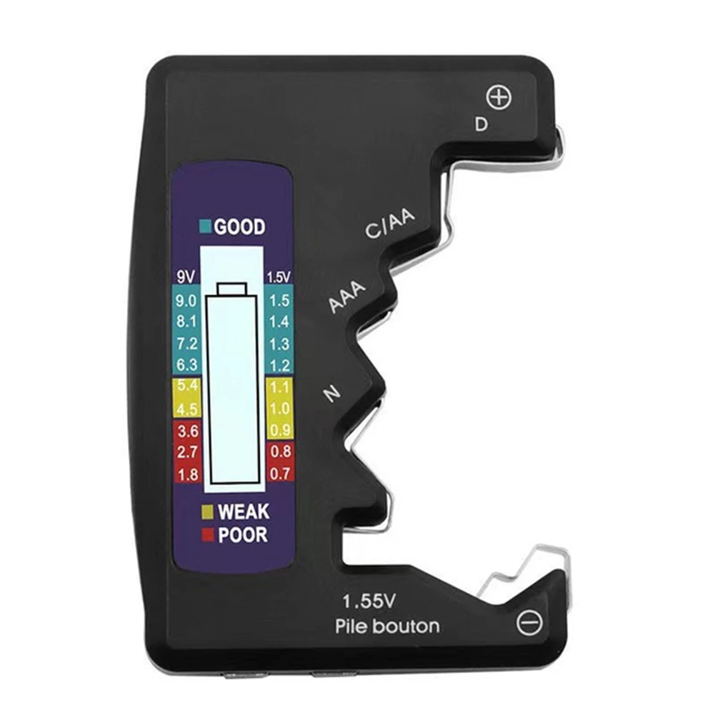 BT-886 배터리 테스터, 드라이 배터리 파워 테스터, No.5 No.5 디지털 디스플레이 전압 테스터, BT-886 블랙