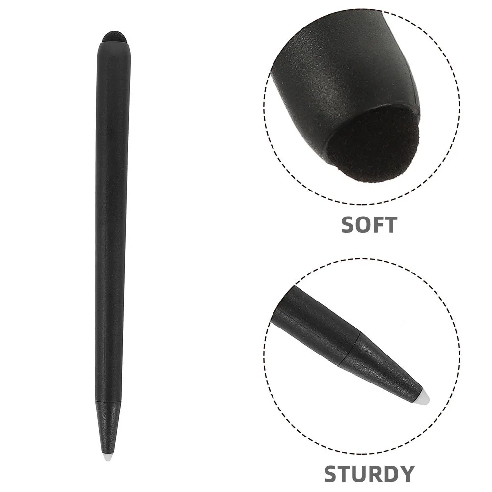 Caneta stylus universal de cabeça dupla, 3 peças, pontas de borracha de alta precisão, projetada para desenhar, escrever, jogos, ensino em telas sensíveis ao toque
