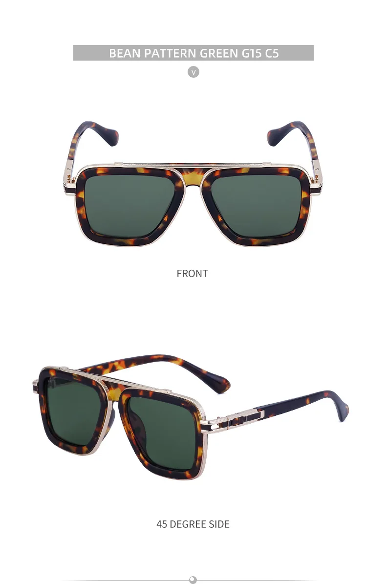 Modische Eckige Punk-Sonnenbrille für Herren 2026 Luxusmarke Vintage Retro Sonnenbrillen für Männer Steampunk Anti-Blaulicht-Brillen – Detail 19