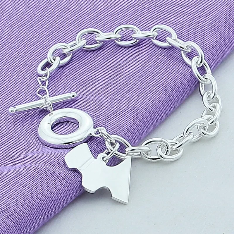 

Zhubobo Hot Sale Silver 925 Bracelet Animal Dog Pendant Bracelet Fashion Jewelry for Woman Man Christmas Gift