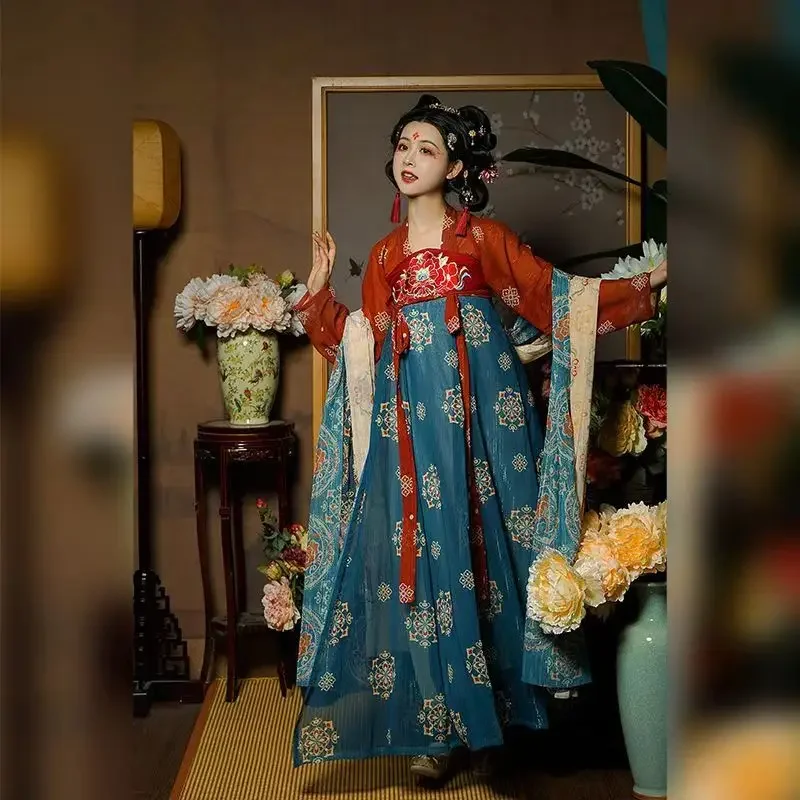 Halloween Women's Cosplay Costume Fantasias Mulheres Adulta Lindas Tang Dynasty Hanfu Lolita Dress