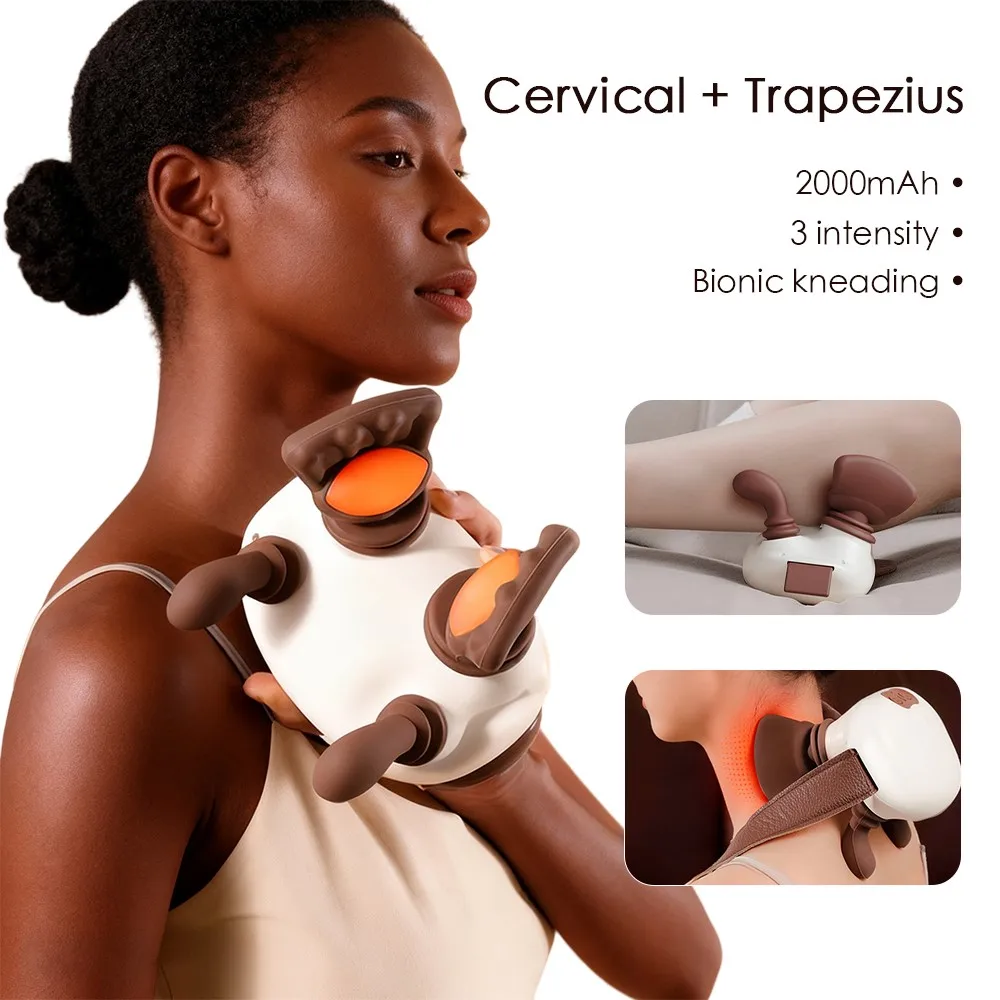 

Electric Neck and Shoulder Massage Shawl Trapezius Massager Palm Shape Cervical Neck Kneading Massager Muscles Massage Pillow