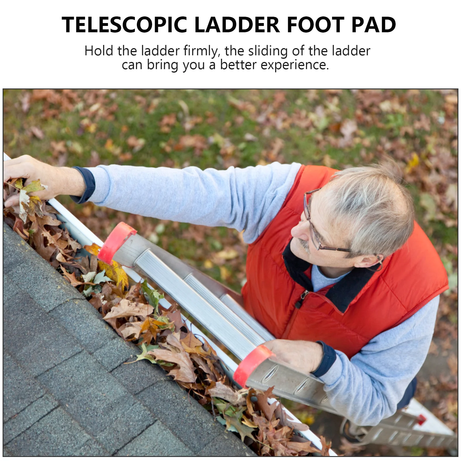 5pcs Ladder Feet Covers Non-Skid Pads For Telescopic Folding Ladder Protection Floor Protector Stable Grip Rubber Caps Building