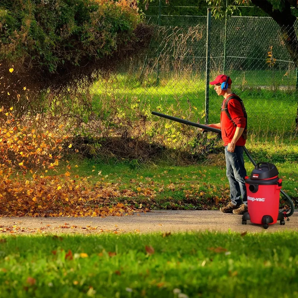 Vacuum Basah Kering 6 Galon, 3.0 HP Heavy-Duty Shop Vac dengan Filter dan Aksesoris untuk Rumah, Garasi, Mobil & Bengkel