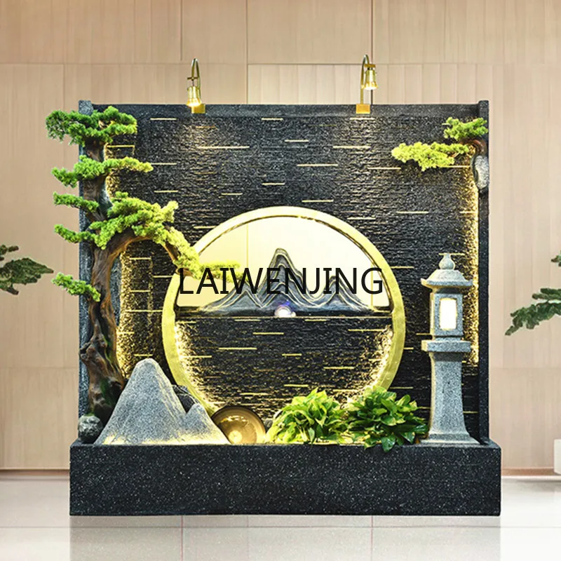 HLZ New Chinese Ornament Water Curtain Wall Rockery Fountain Circulating Water Landscape Screen