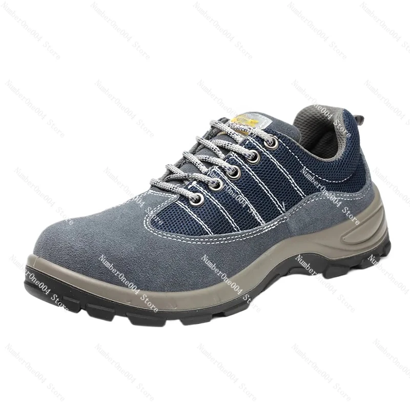 Men Safety Shoes Women Anti-Smashing Steel Toe Cap Puncture Proof Construction Lightweight Breathable Work Quality Sneaker