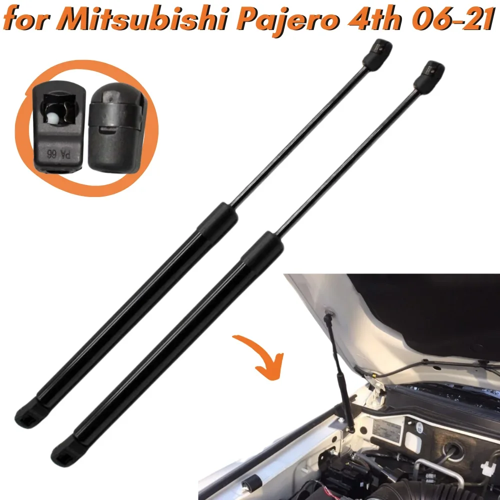 

Qty(2) Hood Struts for Mitsubishi Pajero V80 V83 V88 V87 4th 2006-2021 Front Bonnet Gas Springs Shock Absorbers Lift Supports