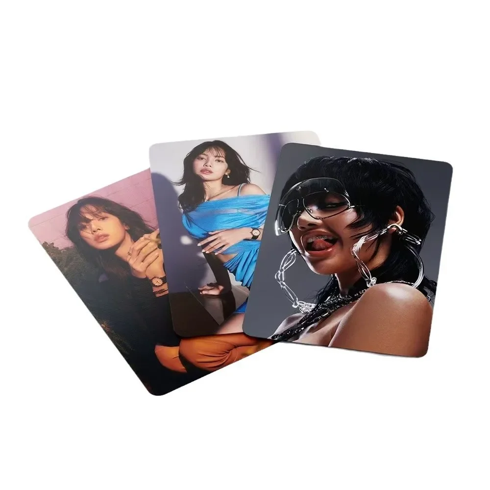 55 قطعة Kpop LISA ROCKSTAR سولو لومو بطاقة جديدة Ablum HD صور طباعة صور بطاقة الصور لمحبي جمع البطاقات البريدية الهدايا