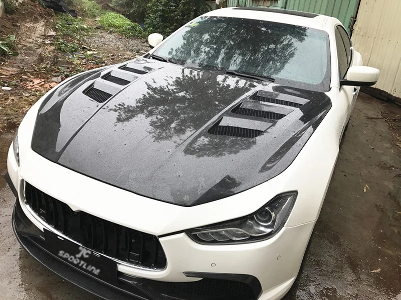 Auto Carbon Fiber Engine Hood for Maserati Ghibli S Q4 Sedan 4-Door 2014-2020