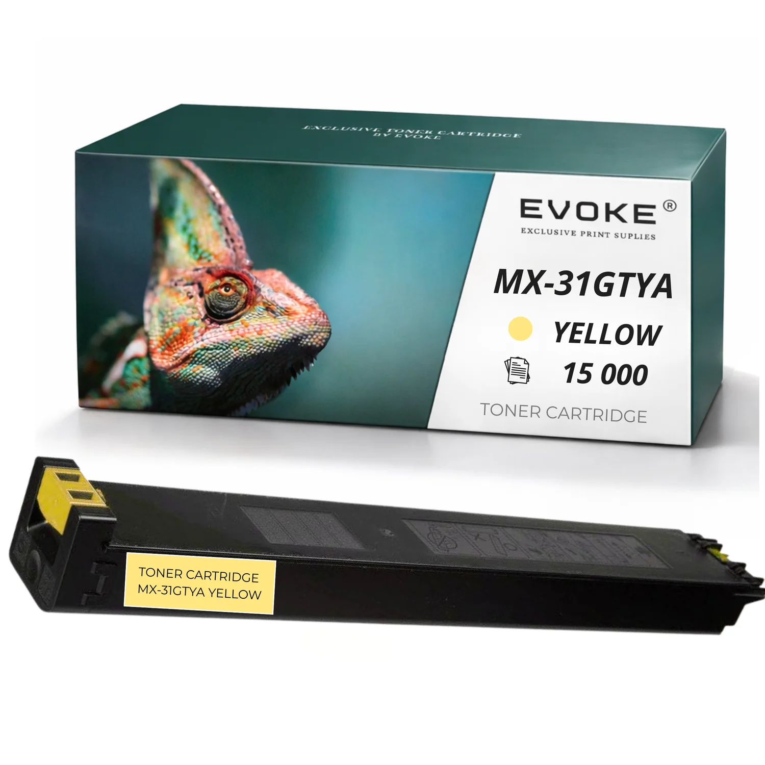 Evoke Compatibele Toner voor Sharp Mx31Y Mx-31Y Mx-31Gtya Mx31Gtya Geel 15000 Pagina's Mx-2301 Mx-2301N Mx-2600N Mx-3100N Mx-2600Nsp