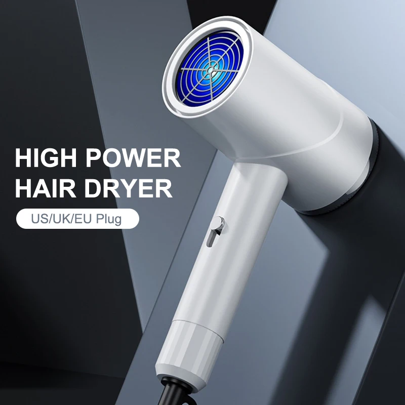 Hair Dryer Professional Low Noise Quick Drying Thermostat Dryer Ionic Hair Care Hair Dryer For Home Travel US/EU/UK Plug