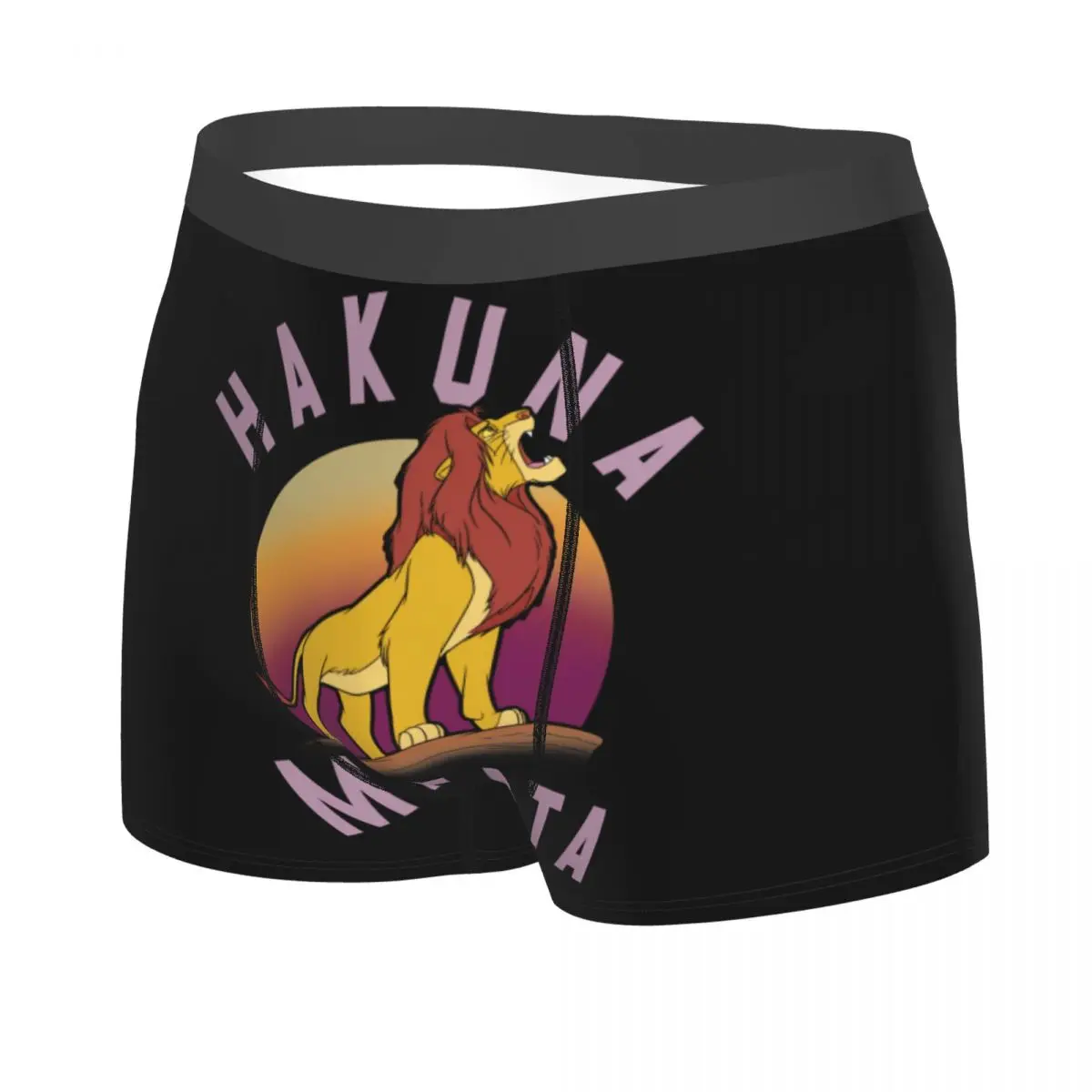 Custom Cool Hakuna Matata Simba Roar Boxers Shorts Panties Male Underpants Stretch Animal Film The Lion King Briefs Underwear