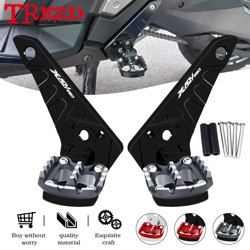 

Hot Sales Motorcycle Footrests For Honda X-ADV750 XADV 2021-2024 Foot Stand Folding Footrests Passenger Footpeg Pedals x-adv 750