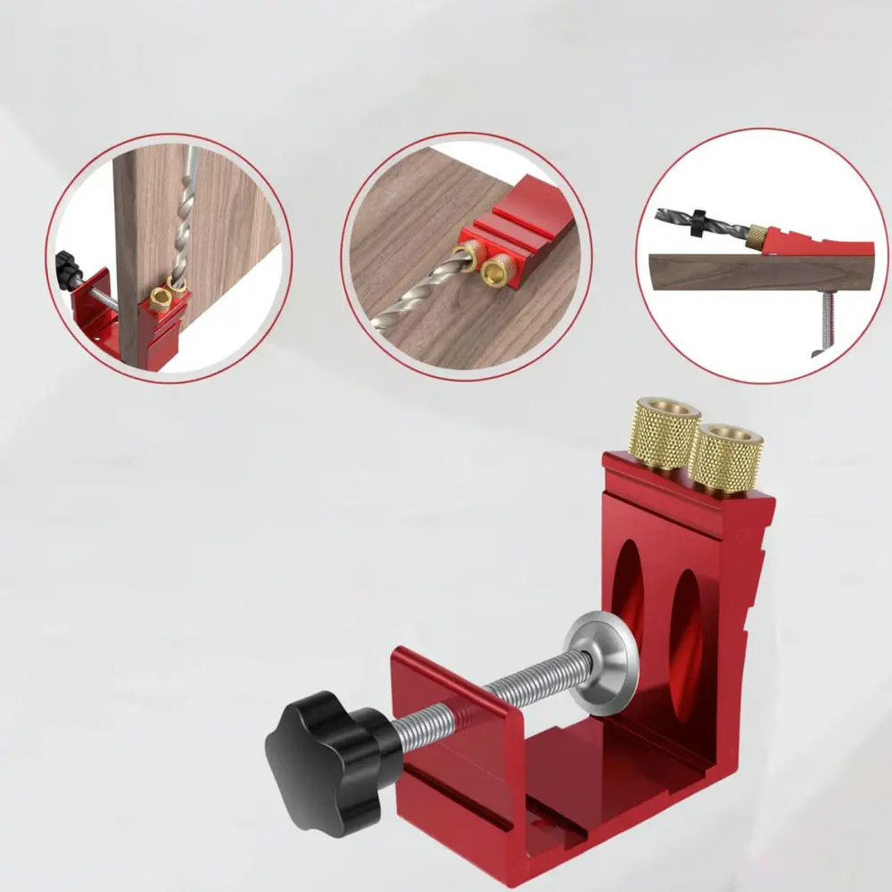 For For LIAN Drill Guide Locator 15 Degree Pocket Hole Jig Woodworking Tools Carpentry Angle Jointer For Wood Projects