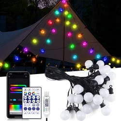 Smart WIFI LED Bulb String Light USB 15M 25 Bulbs Fairy Lights Home Room Outdoor Garden Camping Christmas Decor LED Garland Lamp
