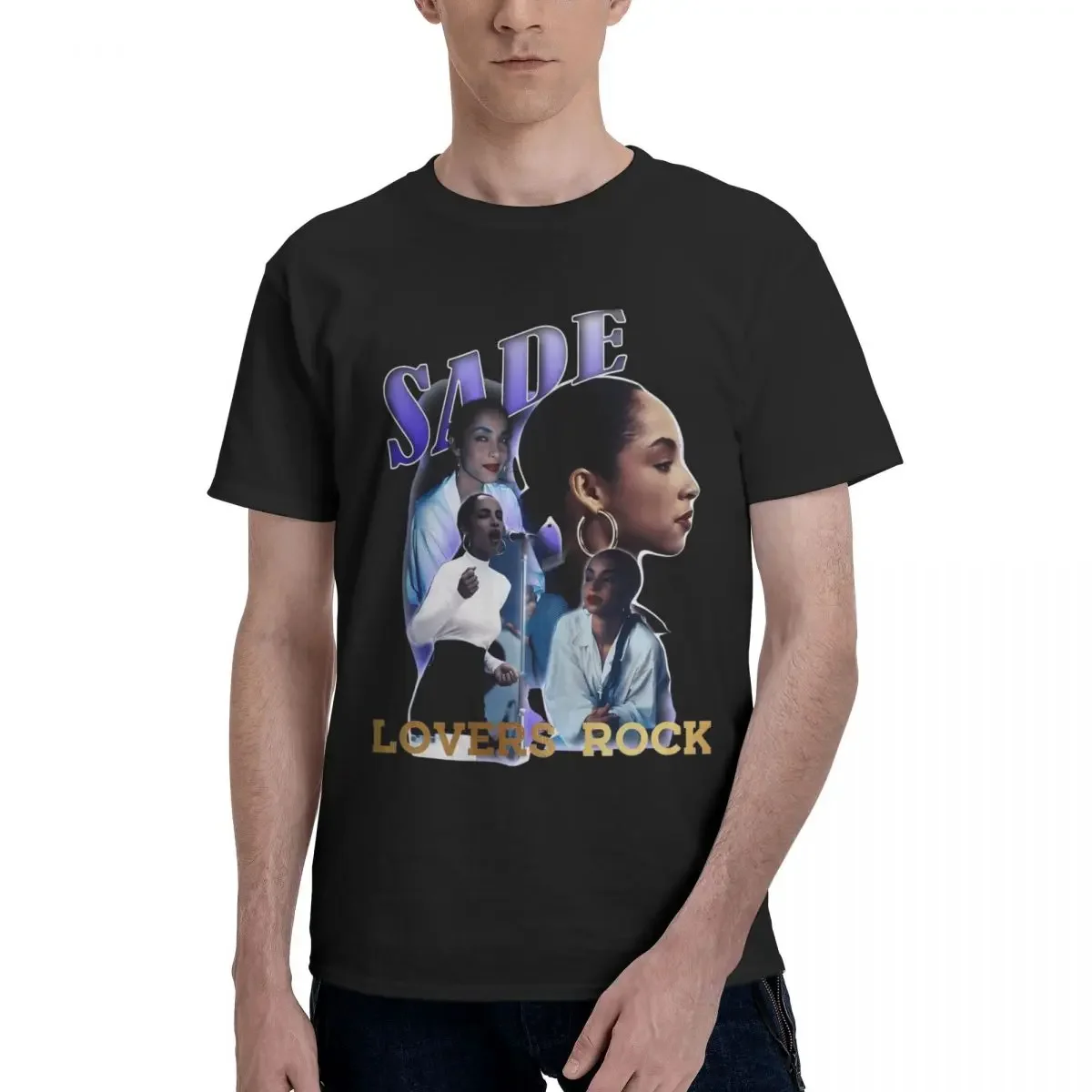 S-Sade Adu Singer Men T Shirt Unique Tee Shirt Short Sleeve Round Neck T-Shirts Pure Cotton 6XL Tops