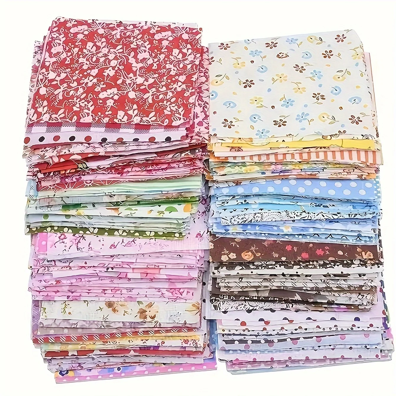 30pcs Random Cloth Set DIY Flower Cloth Head Pastoral Floral, Handmade Doll, Handmade Patchwork, Small Cloth