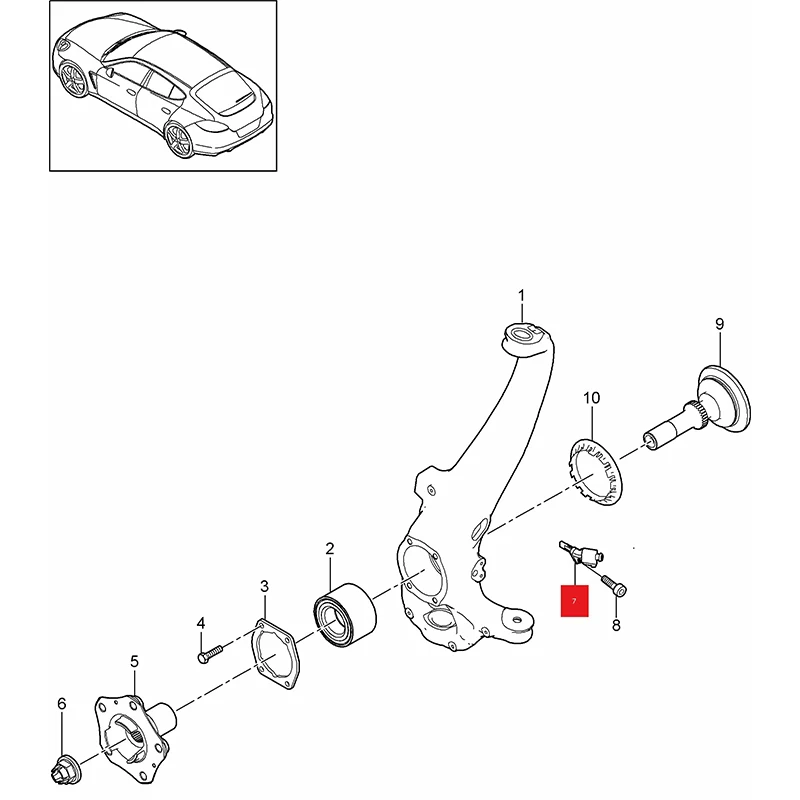 Sensor Kecepatan Roda ABS Kiri atau Kanan Depan Belakang untuk Porsche Panamera 2012-2014 3.0TDI 3.0T V6 3.6L V6 4.8L V8 4.8T 97060640701