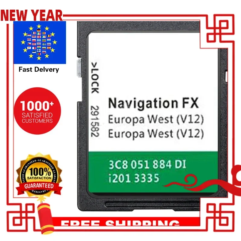 

3C8051884DI SD Card Navigation Update FX V12 WEST EU RNS310 Navigations System Sat Nav Software for VW Sharan/Tiguan/Polo/Passat