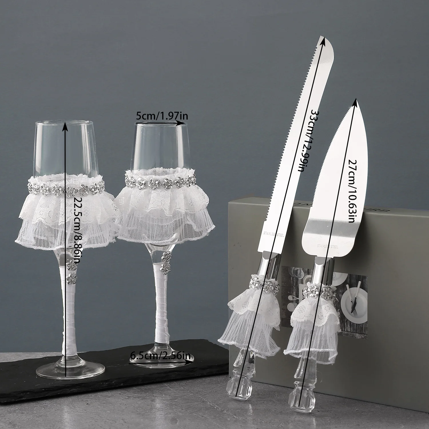 Amor romântico cristal presente taças de vinho cerimônia de casamento conjunto de talheres de vinho