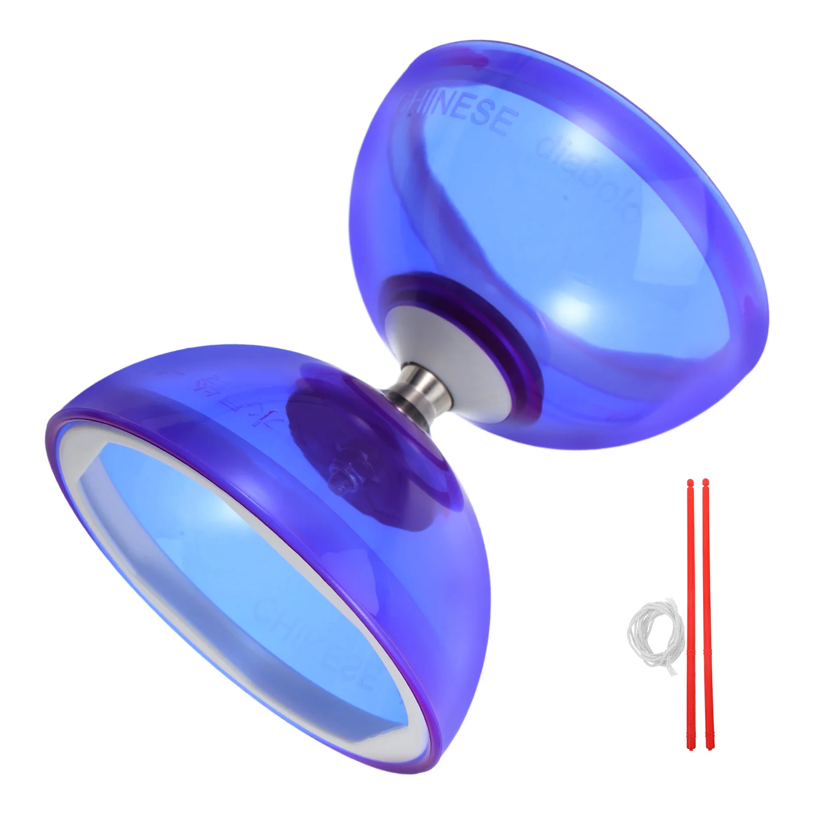 Soft Rubber Double Wheel Diabolo Yoyo Kids Plaything Outdoor Fitness Top Traditional Toy Juggling