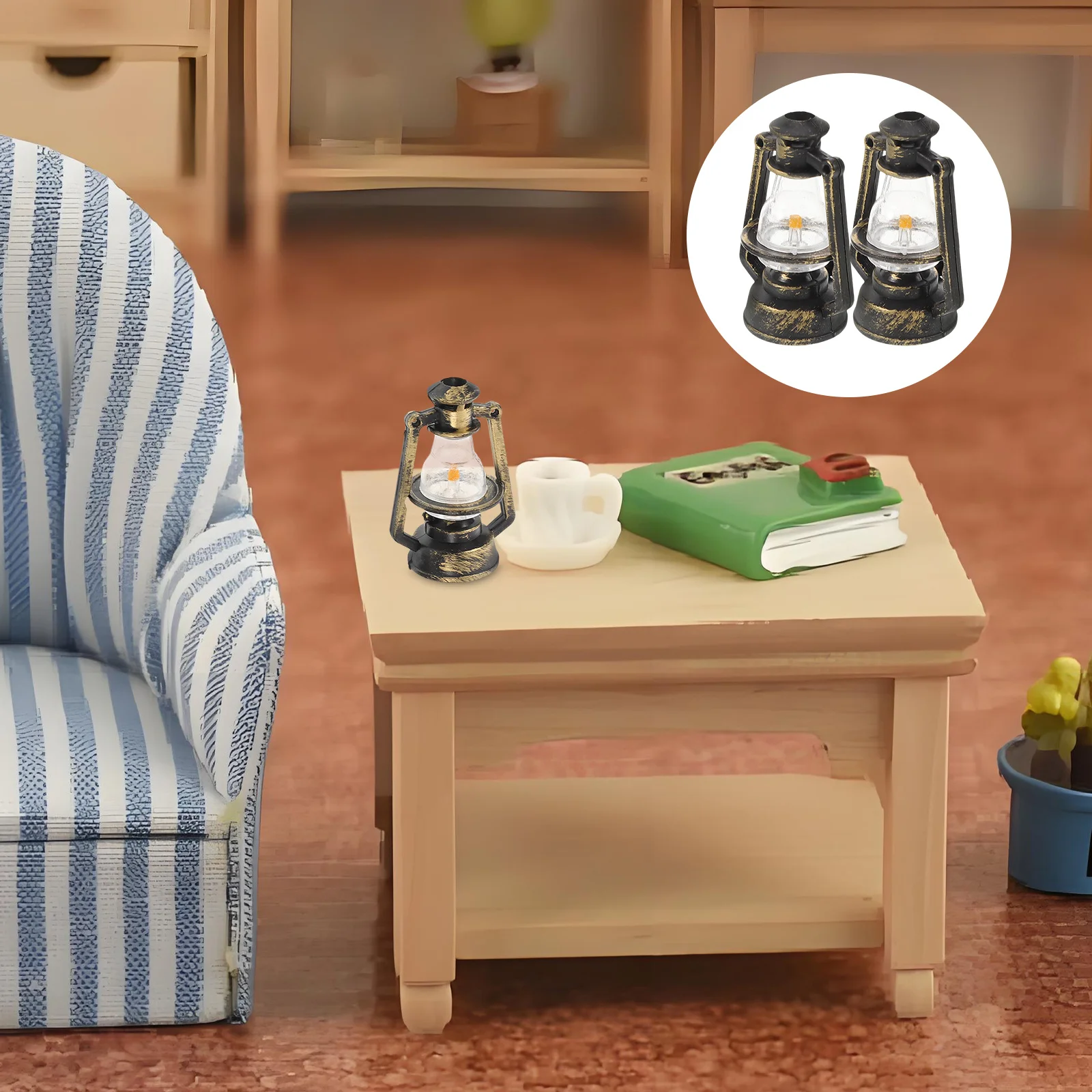 

Набор из 5 миниатюрных ретро-ламп для кукольного домика, для DIY-декора интерьера, создания ландшафта, реквизит для фотосъемки, мини-мебель