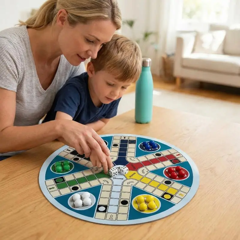 

Family Party Tabletop Game Set Round 6 Player Flying Chess Toy Educational Parent Child Interactive Entertainment