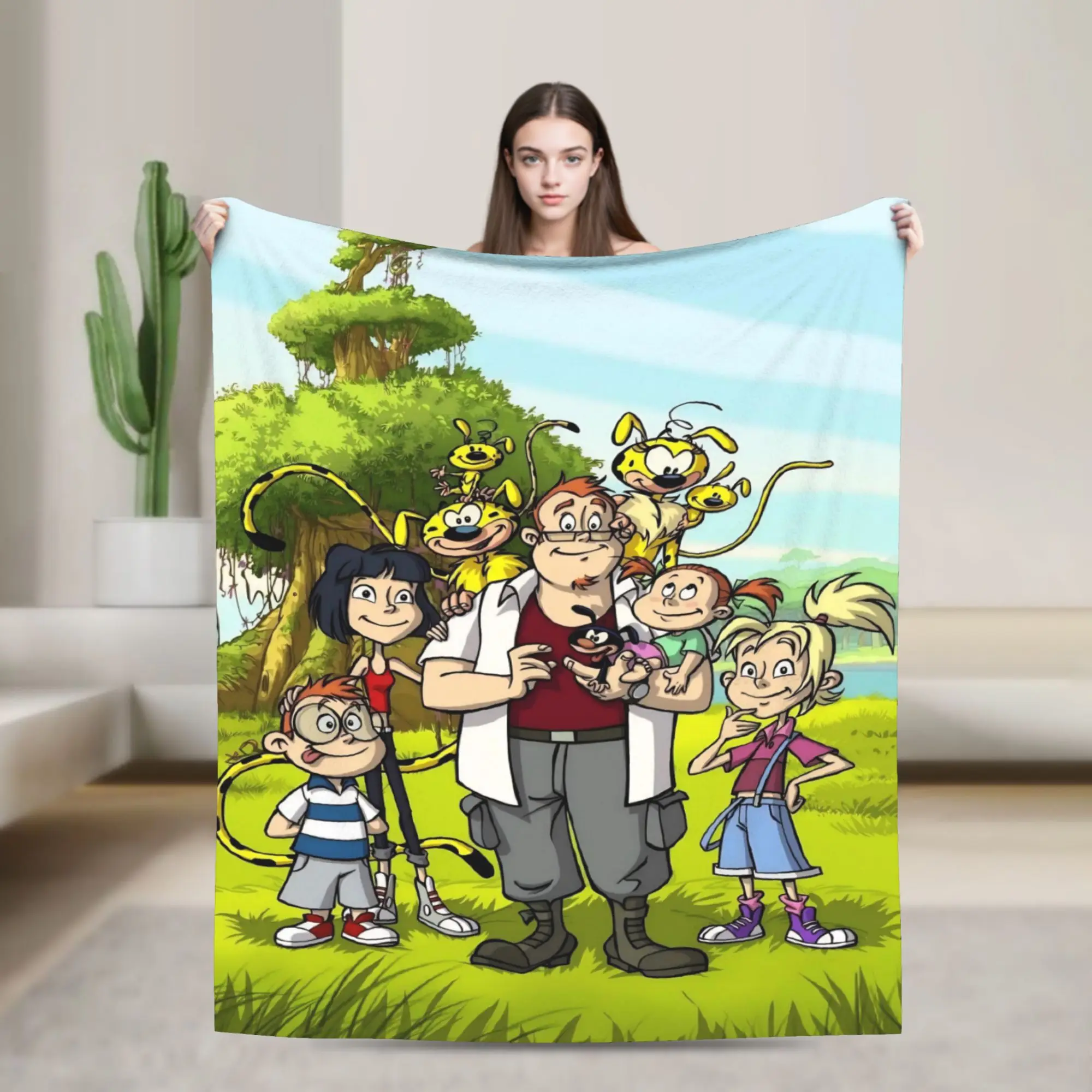 Marsupilamis Accessories Blankets Soft Coral Fleece Plush  Throw Blankets Comfortable Bedspreads