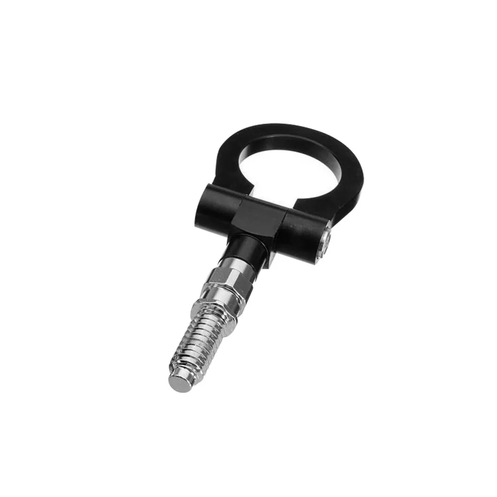 

Car Front Tow Hook Gold Aluminum Alloy Heavy Duty Towing Ring Easy Screw on Installation Foldable Design Accessory