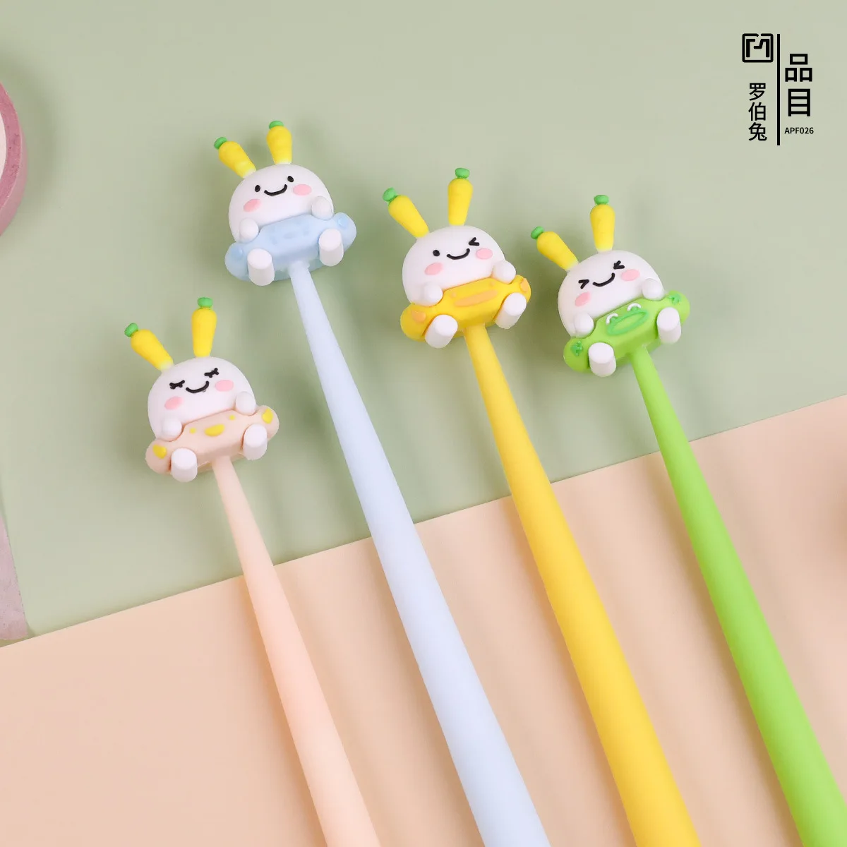 

48 шт., силиконовая ручка для укладки с милым мультяшным животным и кроликом, черная нейтральная ручка, авторучка, канцелярские принадлежности для студентов