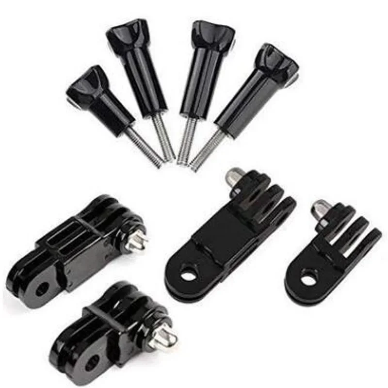Ajuste largo y corto del brazo, articulaciones rectas, montaje de 3 vías para Gpro Hero 8 7 6 5 Session SJCAM Xiaomi yi 4K Eken h9 Go Pro, accesorios