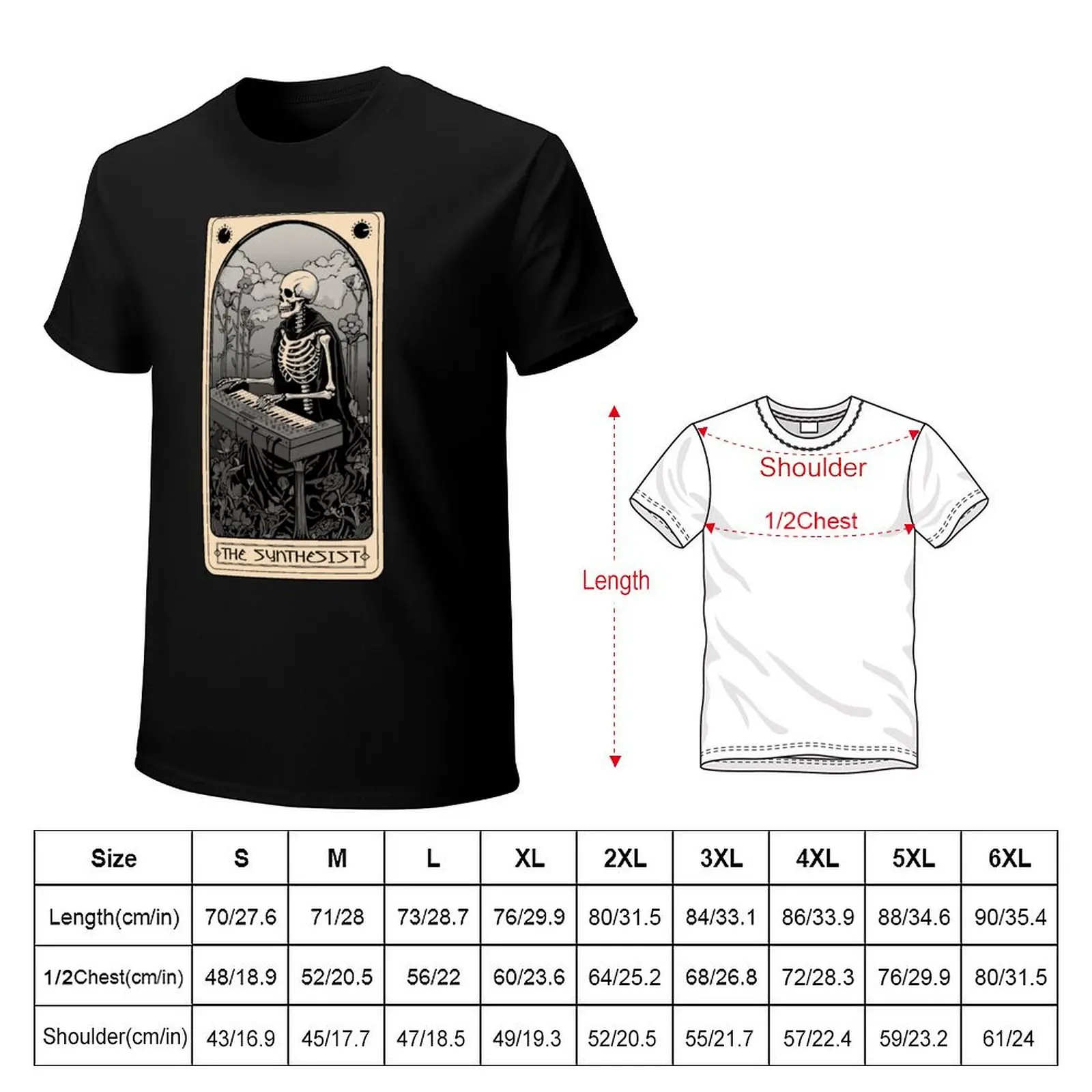 Synthesizer tarot card for electronic musician T-Shirt Short sleeve tee tops oversizeds mens graphic t-shirts anime