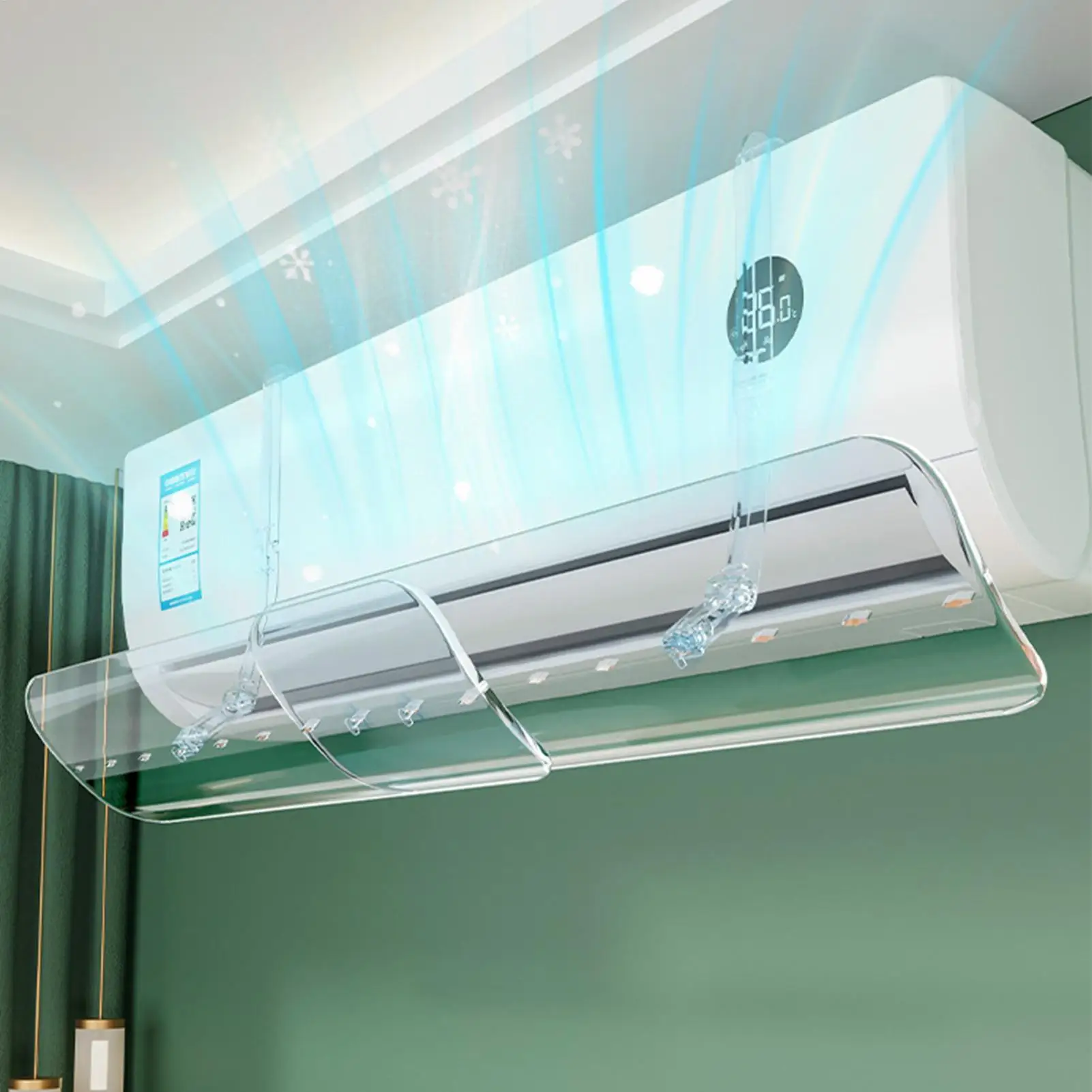 

Heat Register Deflector Wall-Mounted Retractable Baffle AC Air Deflector For Split Units For Home Indoor Nursery Bedroom Living