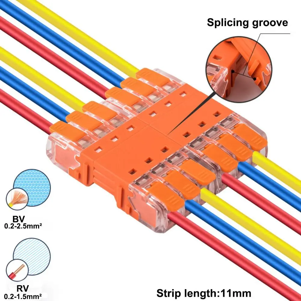 Wire Connector Quick Splitter Splicing Universal Conductor Wiring Cable Terminal Block Electrical Connectors