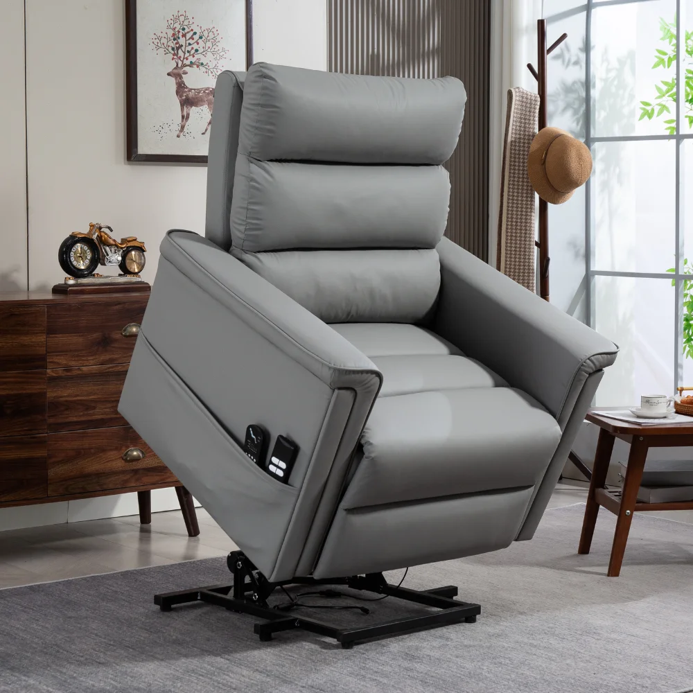 الحديثة الفاخرة واحدة الطاقة الكهربائية وضع شقة الناهض كرسي أريكة كرسي مجموعة النسيج المفروشات المعدنية لكبار السن عالية الحمل #1