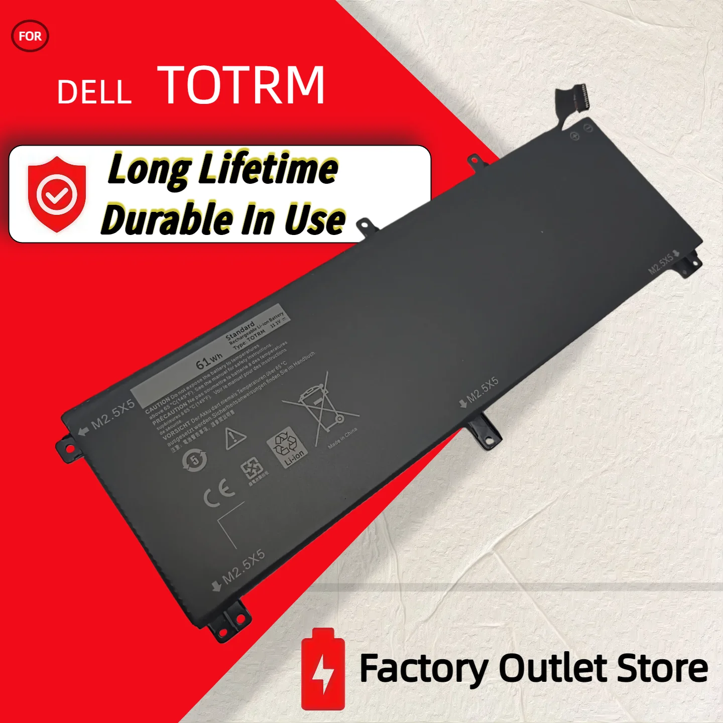 

Wholesale And Retail❗❗❗ TOTRM T0TRM Laptop Battery for For Dell XPS 15 9530 Precision M3800 H76MV 7D1WJ