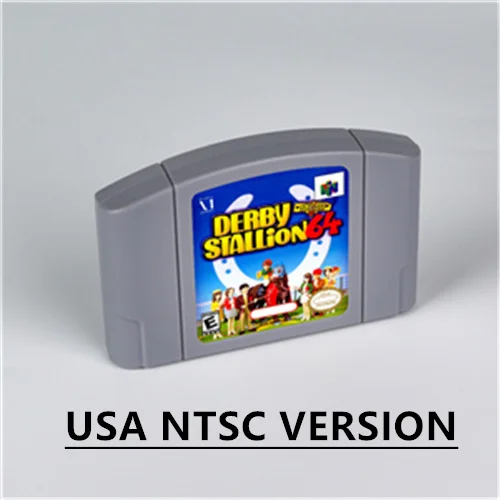 Derby Stallion Retro 64  for Retro 64  Bit Game Cartridge USA Version Only Japanese Language Chidren Gift Gaming