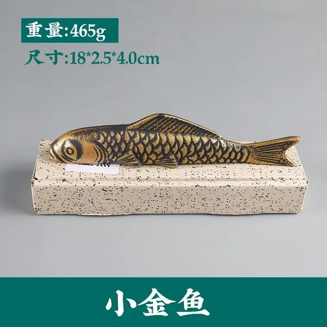 Japanese Style Carp Creative Cast Iron Metal Paperweight Ruler Pressing Paper Book Artifact Calligraphy And Painting Students