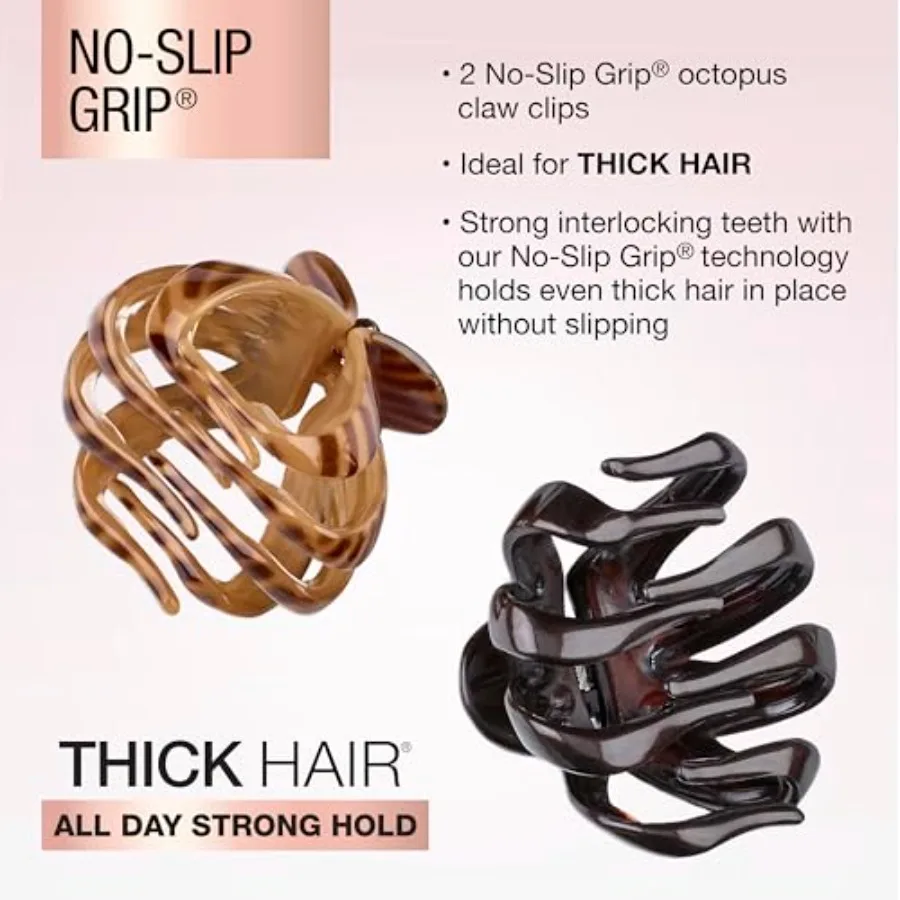 مشابك مخلب الفك للنساء مع إكسسوارات شعر آمنة وأنيقة للارتداء اليومي أنيقة باللون الأسود والسلحفاة د