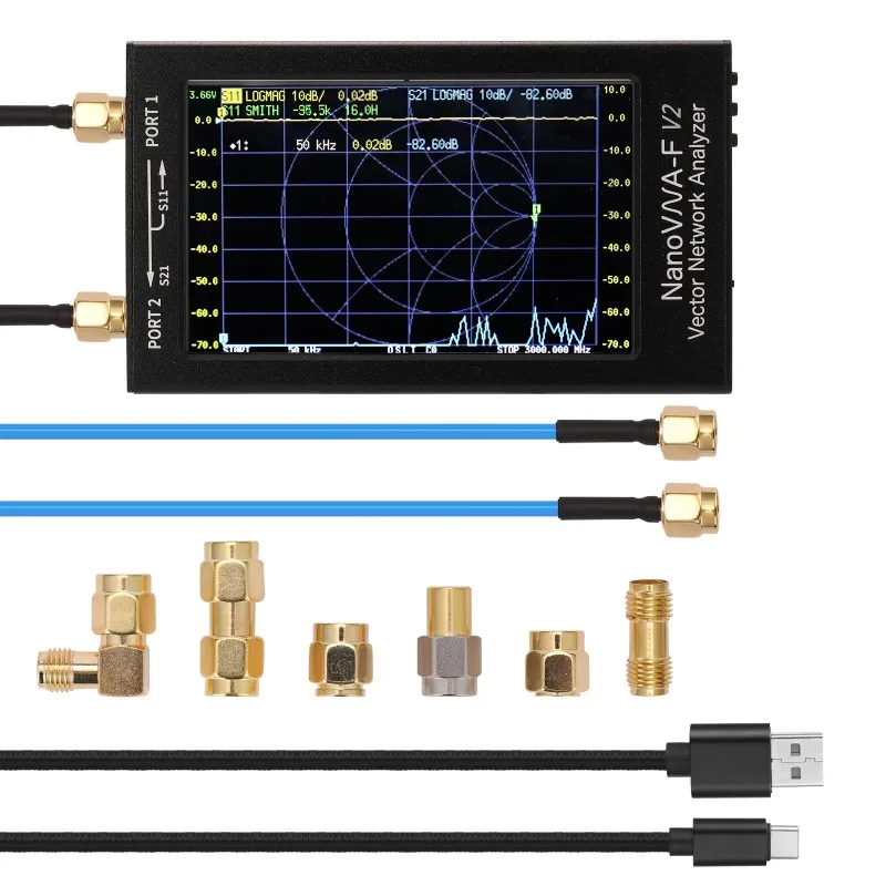 New 4.3 Inch Touch Screen NanoVNA-F V2 3GHz Vector Network Analyzer NanoVNA Antenna Analyzer